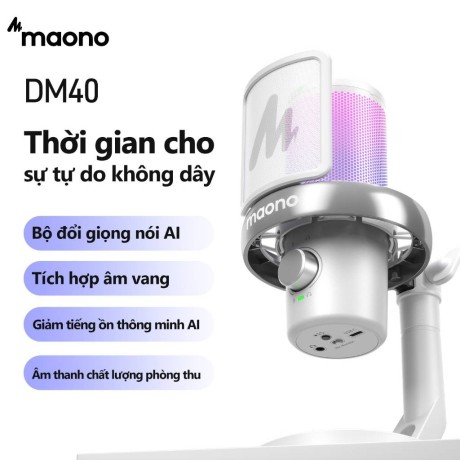 Micro không dây Maono DM40 - chuyên dụng cho gaming, podcast và livestream