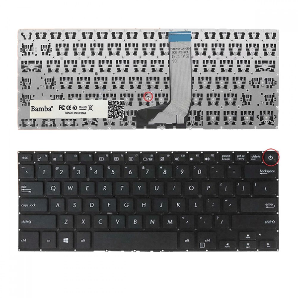 Bàn phím Dùng cho Asus S410U,S410U,S410UN,S4000V, S4100V,A411,A411U,X411,X411U,X411UQ,X411SC,X411UV,X411UA,X411UN,X411UF,V408,R412U (Màu Đen)