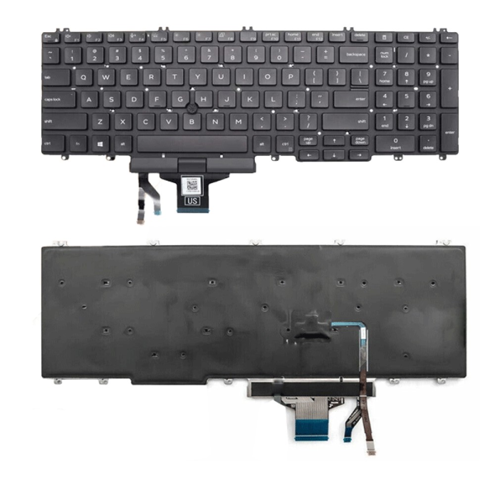 Bàn phím dùng cho Dell Latitude 5500,5501,5510,5511,Precision 3500,3501,3540,3541 (Không có chuột trái + phải)