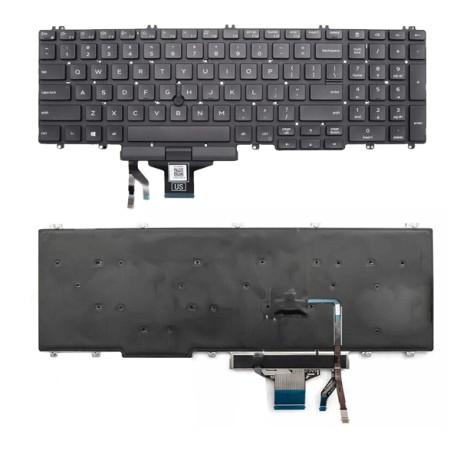 Bàn phím dùng cho Dell Latitude 5500,5501,5510,5511,Precision 3500,3501,3540,3541 (Không có chuột trái + phải)