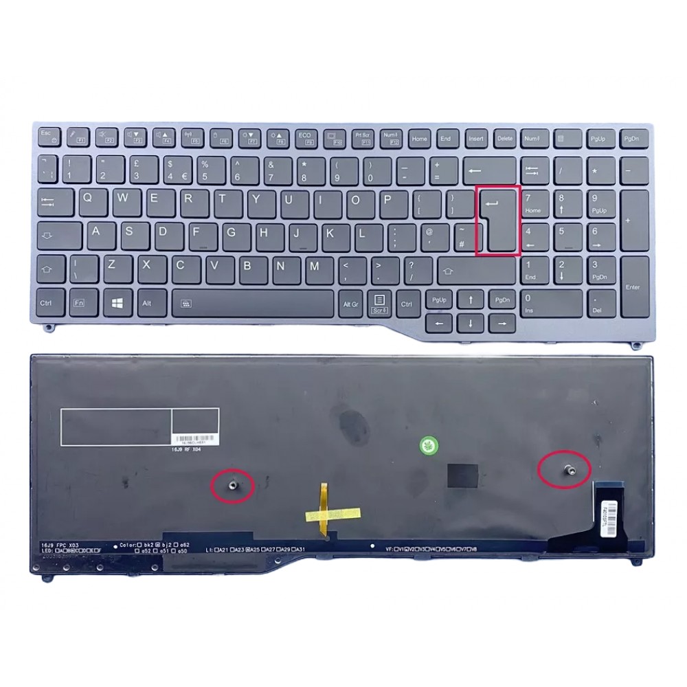 Bàn phím dùng cho Fujitsu Lifebook E458,E459,E558,E559,U757,U758,U759 (Có Đèn)