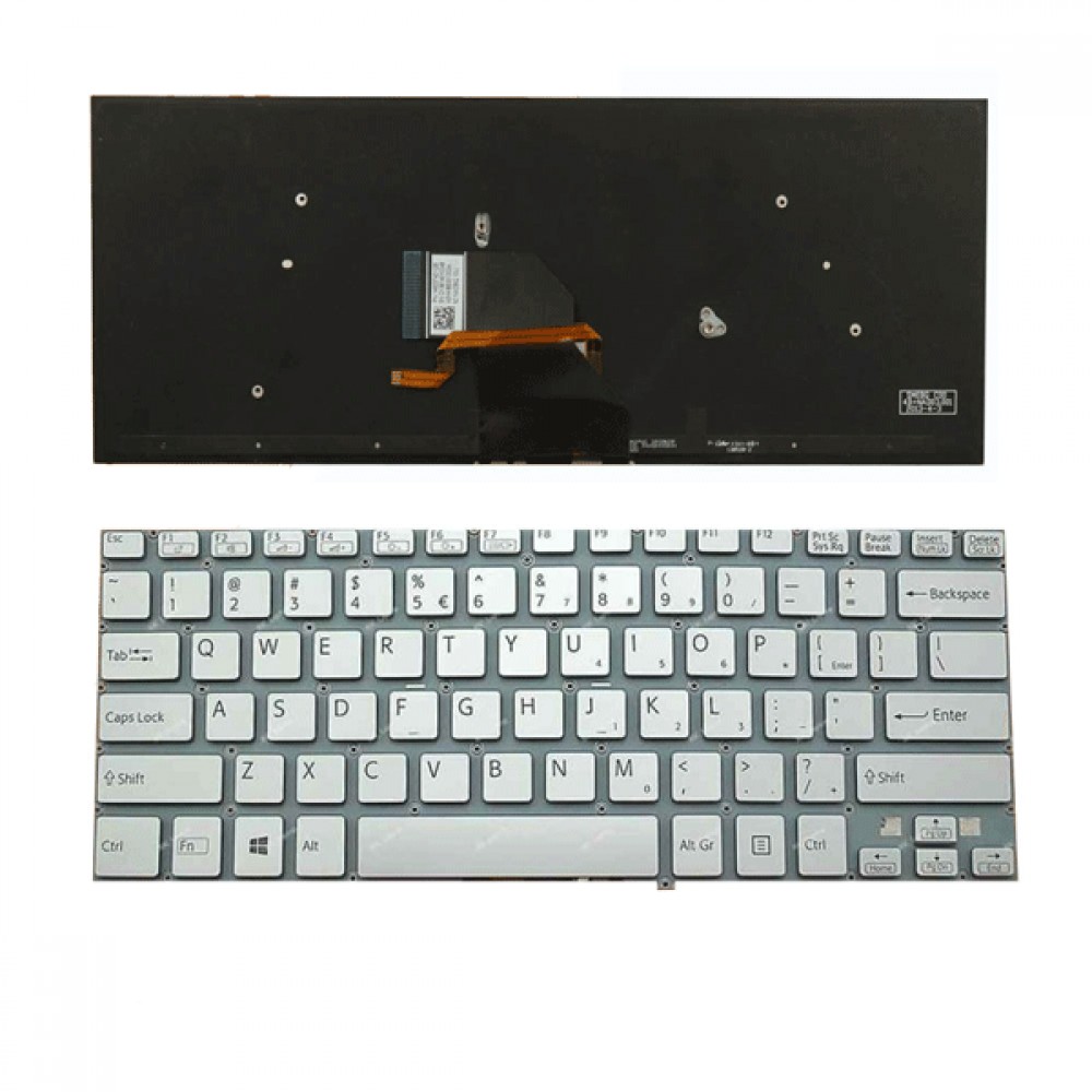 Bàn phím dùng cho Sony Svf-14A (Màu Bạc) Có Đèn
