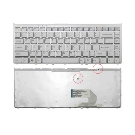 Bàn phím dùng cho Sony Vgn-FW (Màu Trắng) Có khung