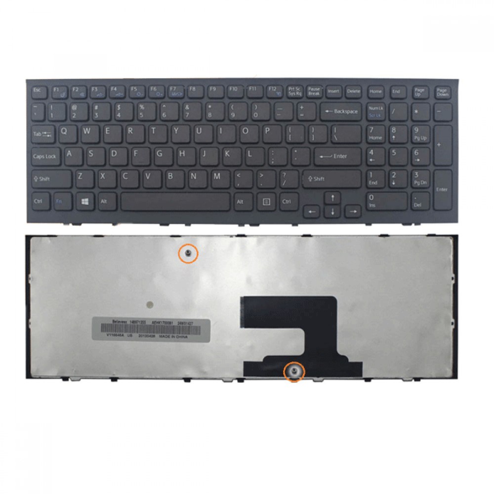 Bàn phím dùng cho Sony Vpc-EE (Màu Đen) Có Khung