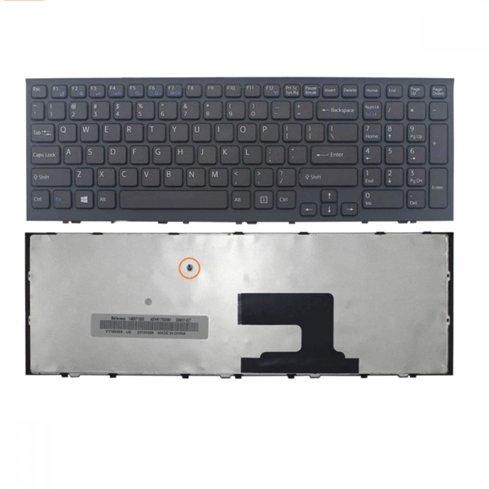 Bàn phím dùng cho Sony Vpc-EH (Màu Đen) Có Khung