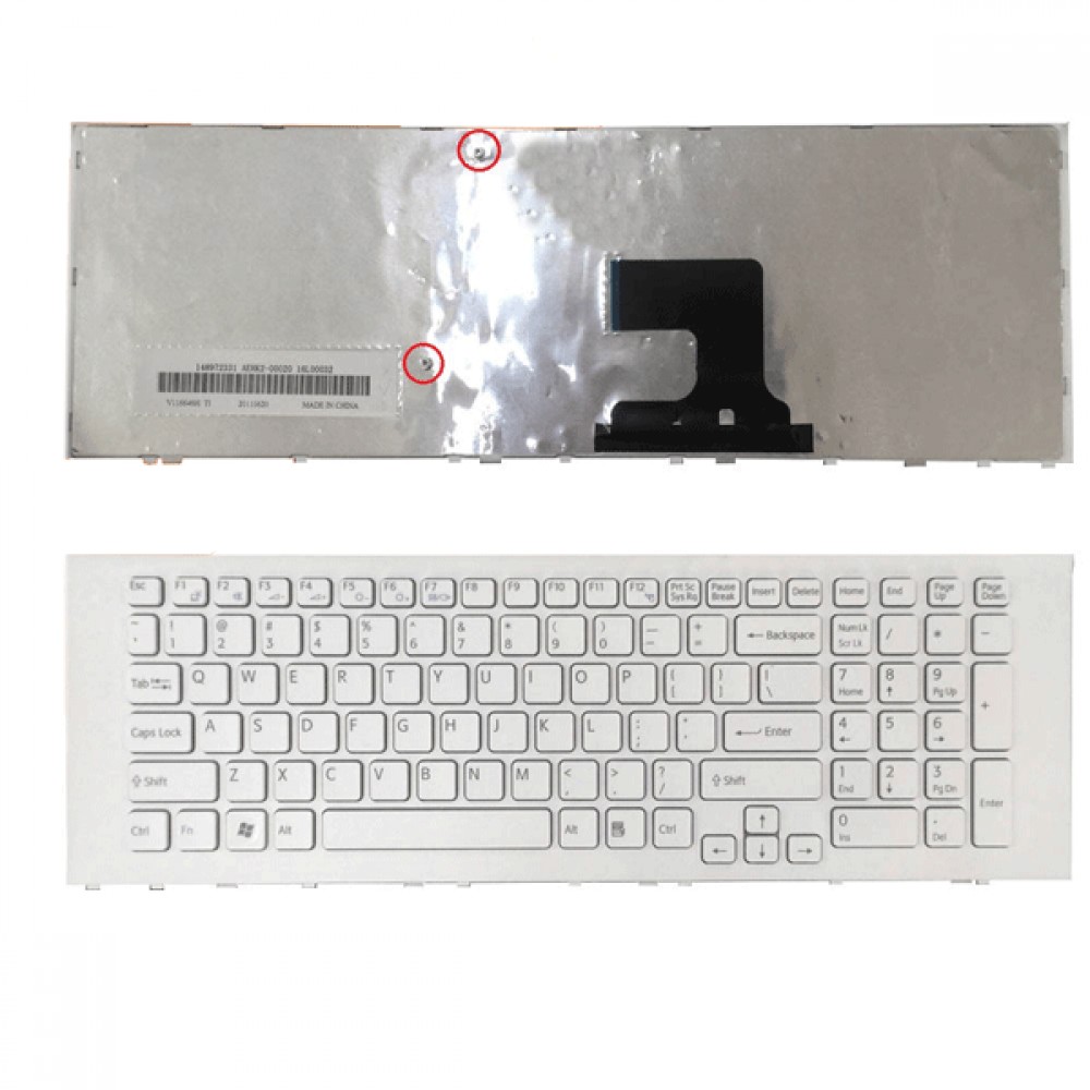 Bàn phím dùng cho Sony Vpc-EJ (Màu Trắng) Có Khung