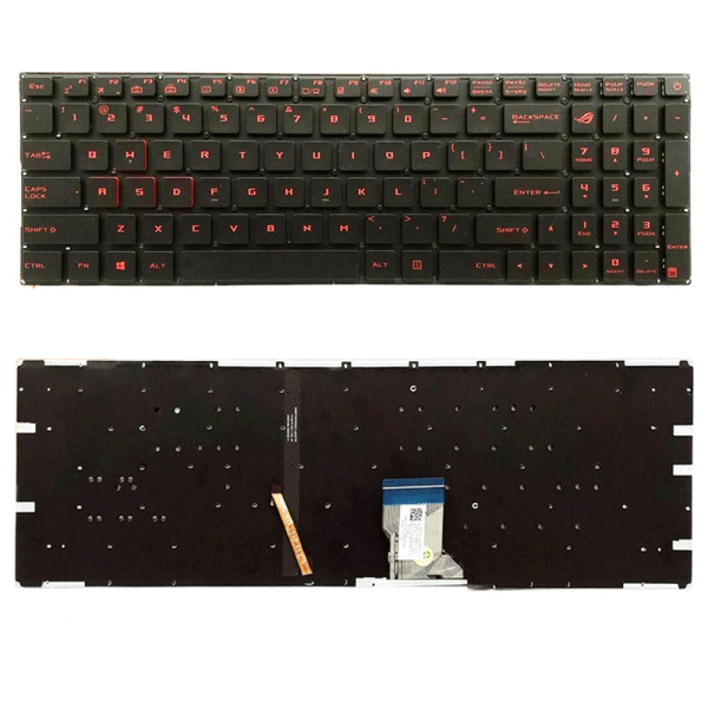 Bàn phím Tốt dùng cho Asus GL502V,GL502VM,GL502VS,GL502VT,GL502VY,GL702VM,GL702ZC (Màu Đen+Đỏ) Có Đèn