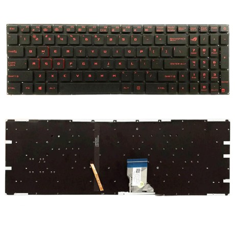 Bàn phím Tốt dùng cho Asus GL502V,GL502VM,GL502VS,GL502VT,GL502VY,GL702VM,GL702ZC (Màu Đen+Đỏ) Có Đèn