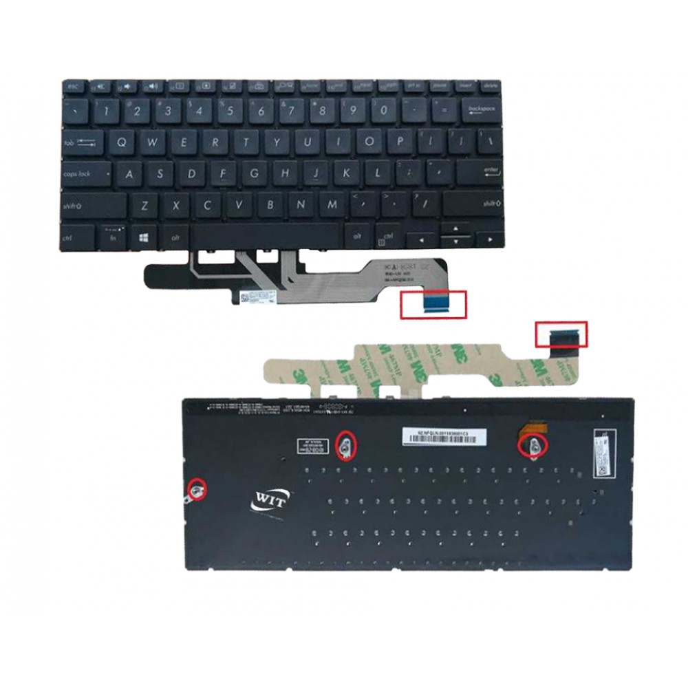 Bàn phím Tốt dùng cho Asus Q326,Q326,FAUX362,UX362FA (Màu Đen) Có Đèn