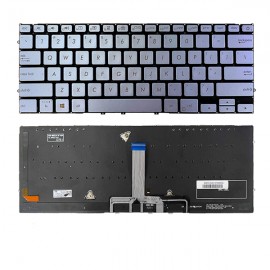 Bàn phím Tốt dùng cho Asus UX392,UX392F,UX392FA,UX392FN (Màu Bạc + Xanh) Có Đèn