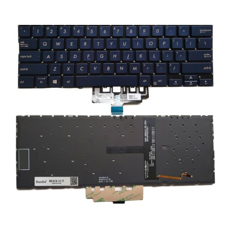 Bàn phím Tốt dùng cho Asus UX434F,UX434FA,UX434FL,UX434FLC (Màu Đen Xanh) Có đèn