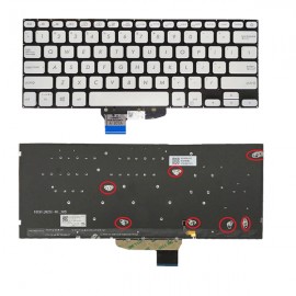Bàn phím Tốt dùng cho Asus X430,X430FA,X430FN,X430U,S430FA,S430FN,S430U,S4300U (Màu Bạc+Có đèn) Có nút nguồn