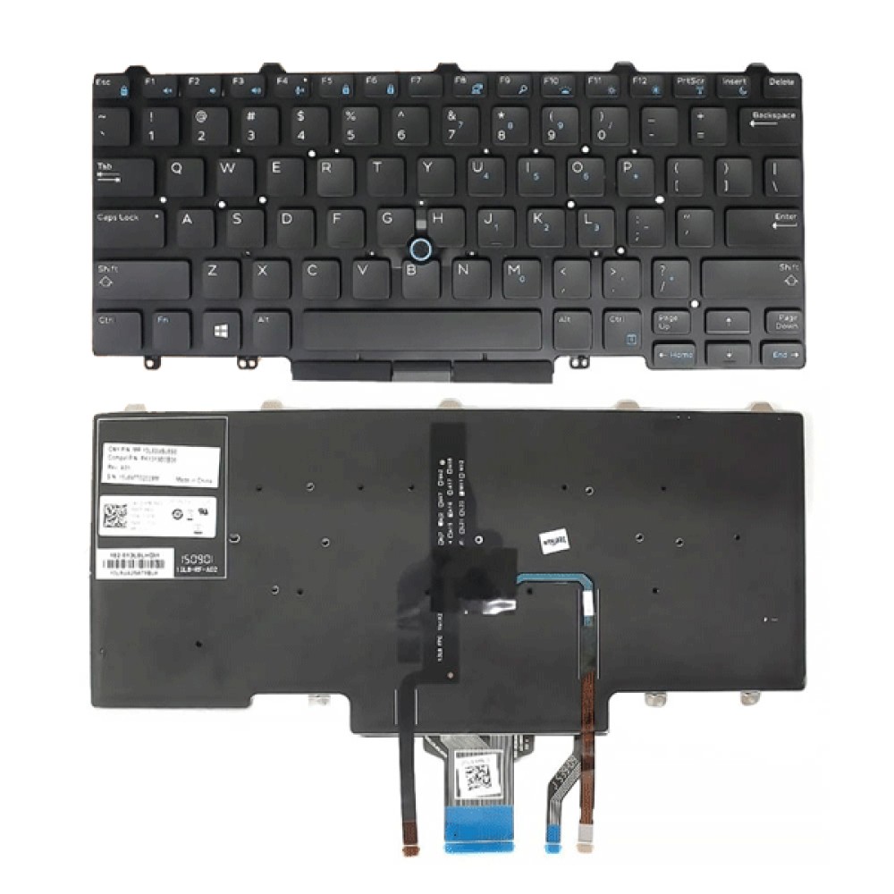 Bàn phím Tốt dùng cho Dell Latitude E5450,E5480,E7450,E7470,E7480 (Chuột trái+phải) Có Đèn