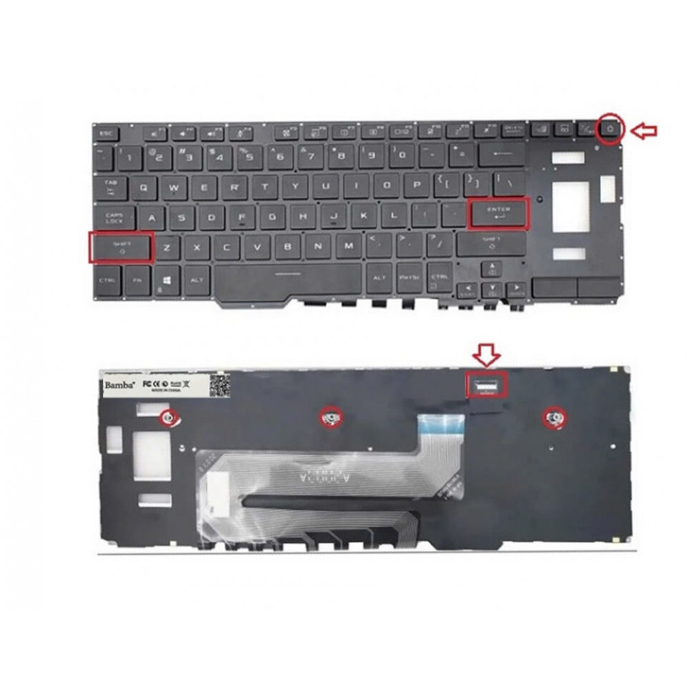 Bàn phím Tốt dùng cho GX550,GX550LXS,GX550LWS,GX551 (Màu Đen) Có Đèn