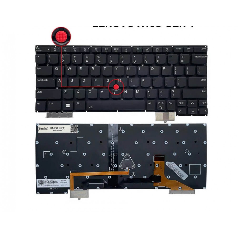 Bàn phím Tốt dùng cho Lenovo Thinkpad X13s G1 (Màu Đen) Có Đèn