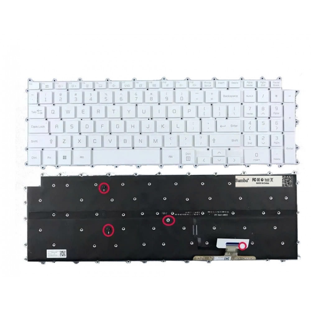 Bàn phím Tốt dùng cho LG Gram 17Z90P,17Z95P (Màu Trắng) Có đèn