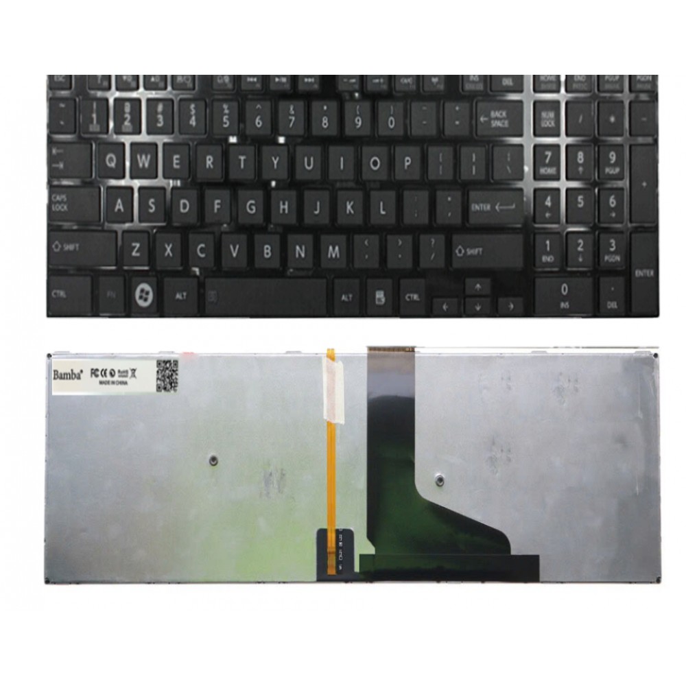 Bàn phím Tốt dùng cho Toshiba C850,C850D,C855,C855D,S55,L850,L850D,L855,L855D,L870,L875 (Màu Đen) Có Đèn