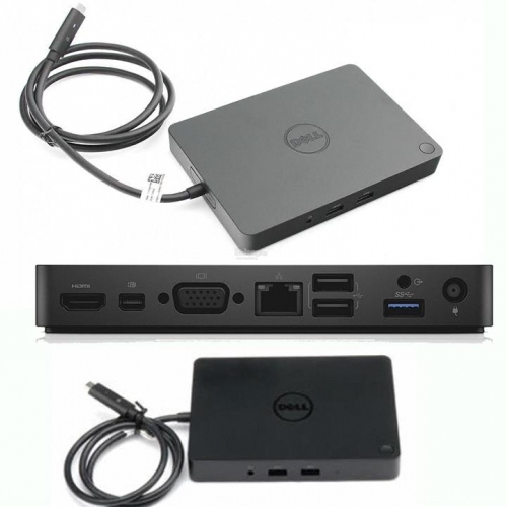 Dock Dell WD15 - Bộ chuyển đổi cổng kết nối type C , hỗ trợ xuất 3 màn hình ngoài cho Laptop (sạc tùy chọn)