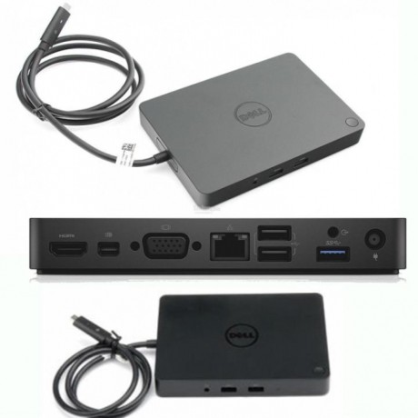 Dock Dell WD15 - Bộ chuyển đổi cổng kết nối type C , hỗ trợ xuất 3 màn hình ngoài cho Laptop (sạc tùy chọn)
