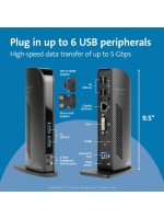 Dock Kensington SD3500v  - đế cắm đa năng USB 3.0 xuất 2 màn hình phụ và nhiều thiết bị ngoại vi khác nhau (sạc tùy chọn)