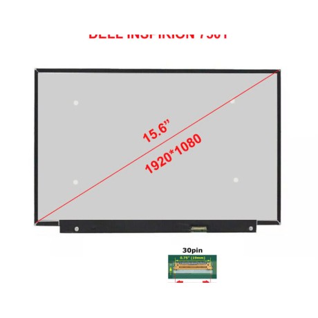 Màn hình 15.6 Led Slim 30Pin (Full hd) dùng cho Dell 3501,3511,7560,3542,3543,3558,Asus X507,X509,X510,X512,S510,S530,X540,X541,X542,X556,Lenovo G50-70Acer E5-573,E5-575,Asus X540,X541,X542,X556