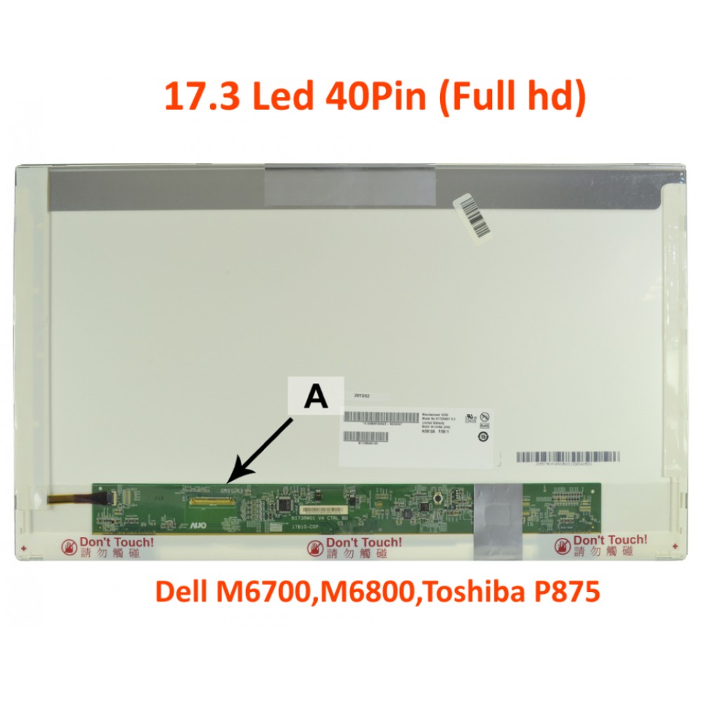 Màn hình 17.3 Led 40Pin (Full hd) dùng cho Dell M6700,M6800,Toshiba P875