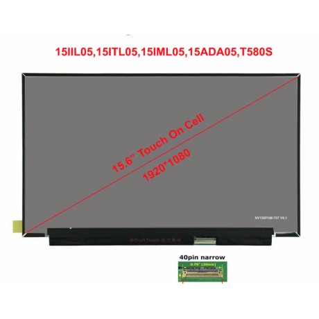 Màn hình cảm ứng Tốt Lenovo 15IIL05,15ITL05,15IML05,15ADA05,T580S (Full hd) 40 Pins