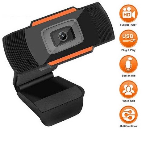 Webcam có micro, cổng USB cắm là chạy - gọi video cho PC, máy tính để bàn, game thủ, webcast