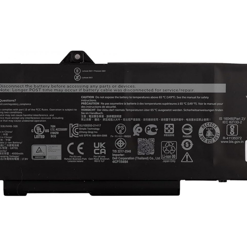 Pin dùng cho Dell Latitude 5421,5431,5521,5531, Precision 3561,3571,3470,Alienware m17 R5 (GRT01) 64WH