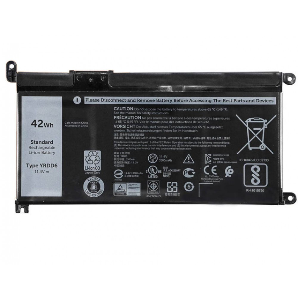 Pin Tốt dùng cho Dell Inspiron 5481,5490,5581,5590,3480,5482,5493,5593,Vostrol 3480,3490, Inspiron 7586, 5482,5485,5491,3310 2 trong 1,3493,3582,3593,3793,5493,5590,5591,5594,5598,3583,3584,Vostro 3491, 5481,5581,5490,5590,Vostro 3405 (0YRDD6,1VX1H,01VX1H