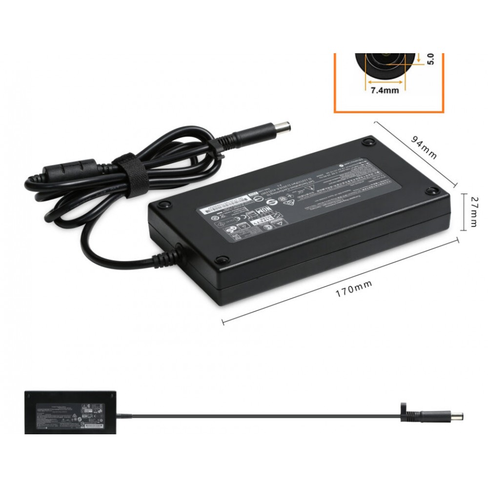 Cục Sạc 19.5V-10.3A (Đầu kim) Cho Laptop Hp DV4,DV6,CQ40,CQ45,CQ50,CQ60,CQ70,G4,G6,CQ32,CQ42,CQ43,CQ62,G62,CQ72,G72,HP Envy 17, DV4-5000,DV6-7000,DV6-8000, 440 G0,440 G1,445 G0,445 G1,450 G0,450 G1,455 G0,455 G1,470 G0,470 G1