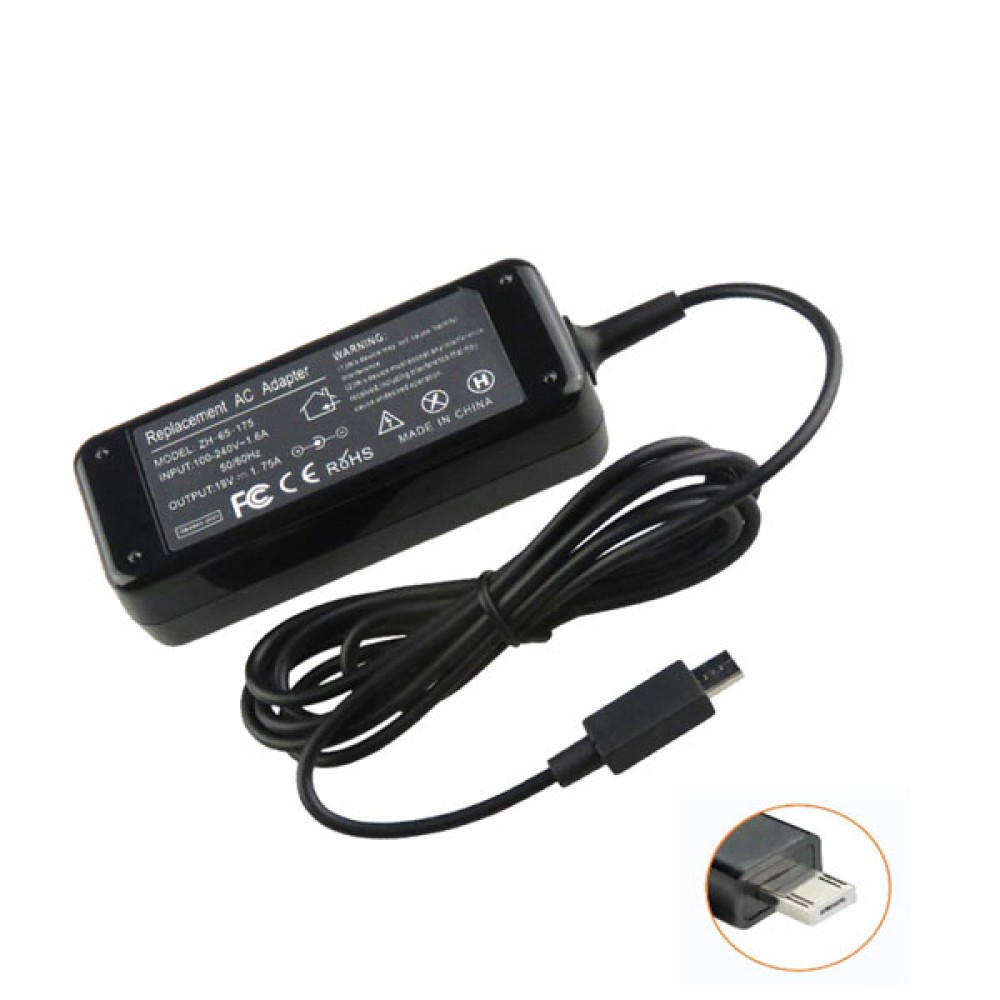 Cục Sạc 19V-1.75A (Đầu dẹp) Cho Laptop Asus X205T,E200H,X206H