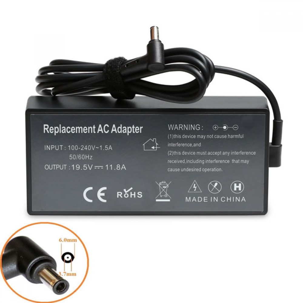 Cục Sạc 19V-11.8A (Đầu kim) Slim Cho Laptop Asus FX505,FX566,FX705,FX86,FX95,FX506,FA506,FX706,FX76,G531GT,G731G,GL731GT,G513IH,G713IH,Msi Ms-16U5