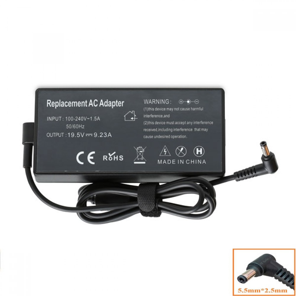 Cục Sạc 19V-9.23A Slim Cho Laptop Asus GL552,GL553,UX534F,FX503,FX703,Toshiba,Lenovo,Msi