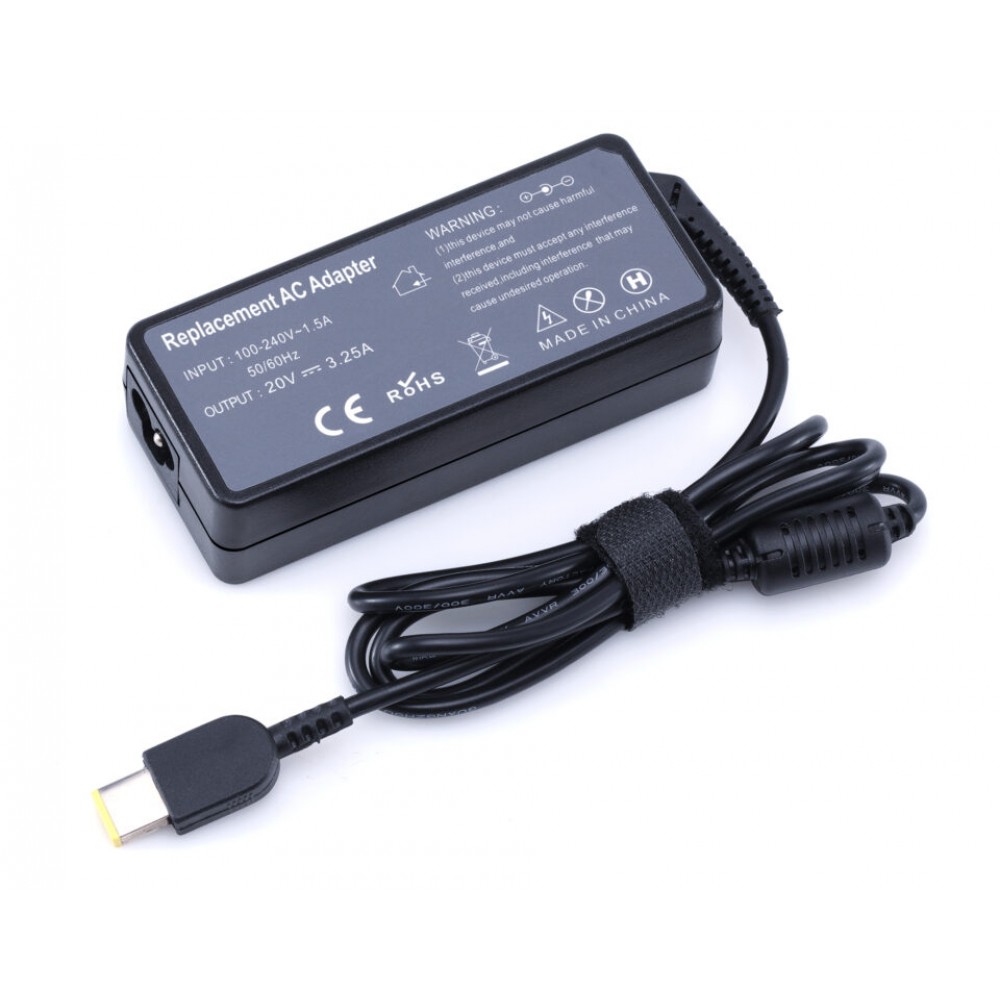 Cục Sạc Tốt 20V-3.25A (Đầu vuông) Cho Laptop Lenovo X240,X250,X260, T440,T440P,T440S,E440,E431,T431S,T450,T460