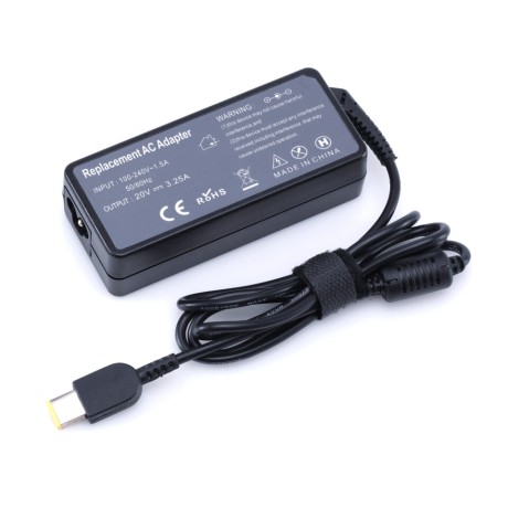 Cục Sạc Tốt 20V-3.25A (Đầu vuông) Cho Laptop Lenovo X240,X250,X260, T440,T440P,T440S,E440,E431,T431S,T450,T460