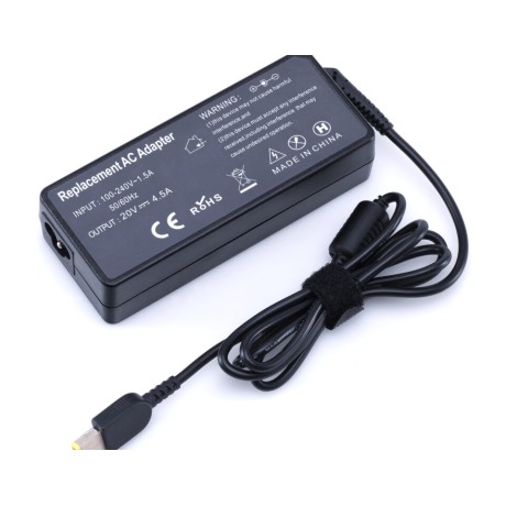 Cục Sạc 20V-4.5A (Đầu vuông) Cho Laptop Lenovo X240,X250,X260, T440,T440P,T440S,E440,E431,T431S,T450,T460