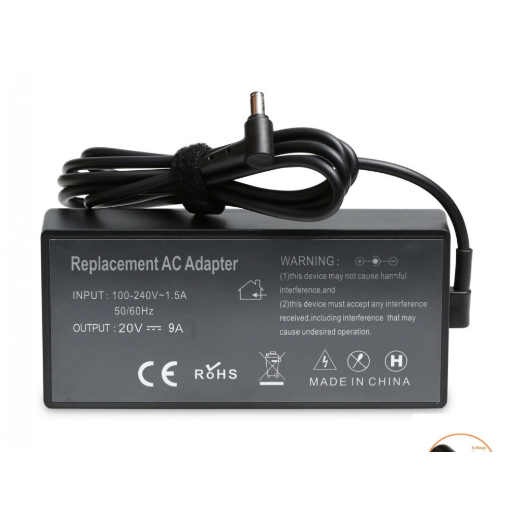 Cục Sạc 20V-9A Slim Cho Laptop Asus FX505,FX566,FX705,FX86,FX95,FX506,FA506,FX706,FX76, G531GT,G731G,GL731GT,G513IH,G713IH,Msi Ms-16U5