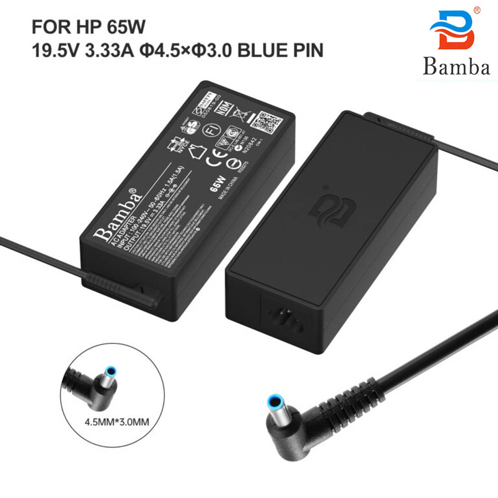 Cục Sạc Tốt 19.5V-3.33A (Đầu Kim nhỏ) Cho Laptop Hp 430 G3,440 G4,430 G6,440 G6,445 G6,440 G8,445 G8,1040 G3,14DA,14AB,14AC,14BS,14BF,15DA,15BS, 15AB,15AC,15AY,Folio G1