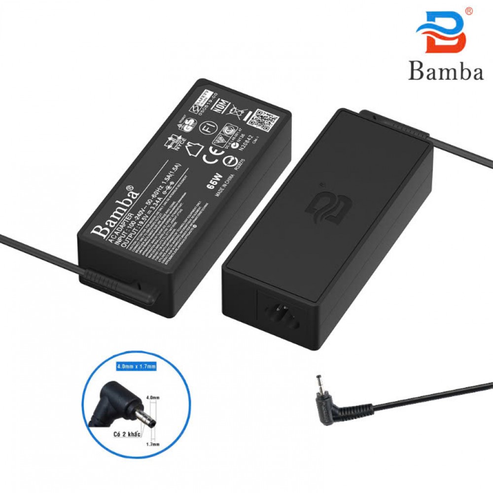 Cục Sạc Tốt 19.5V-3.34A Cho Laptop Dell Vostrol 5460,5470,5480,5560,5570,5580